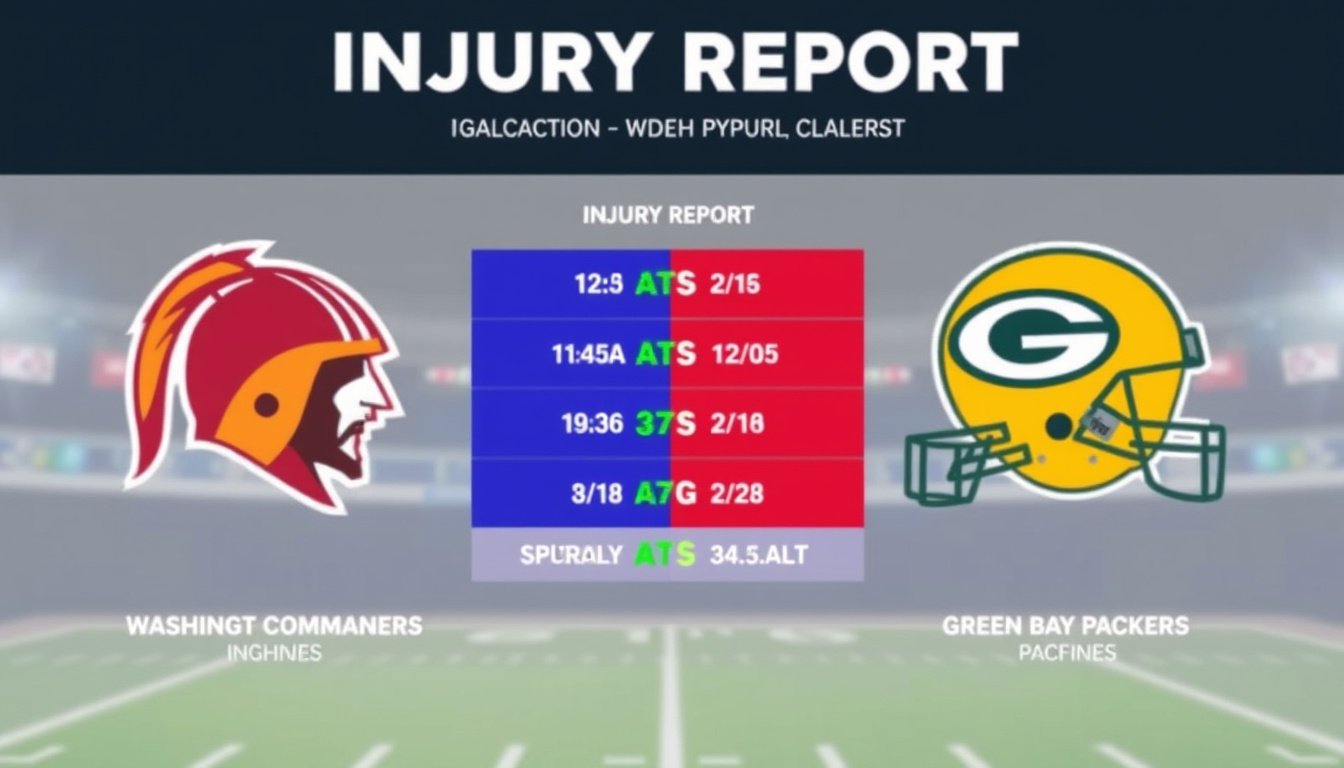 Injury Report: Key Inactives for the Clash Between Washington Commanders and Green Bay Packers