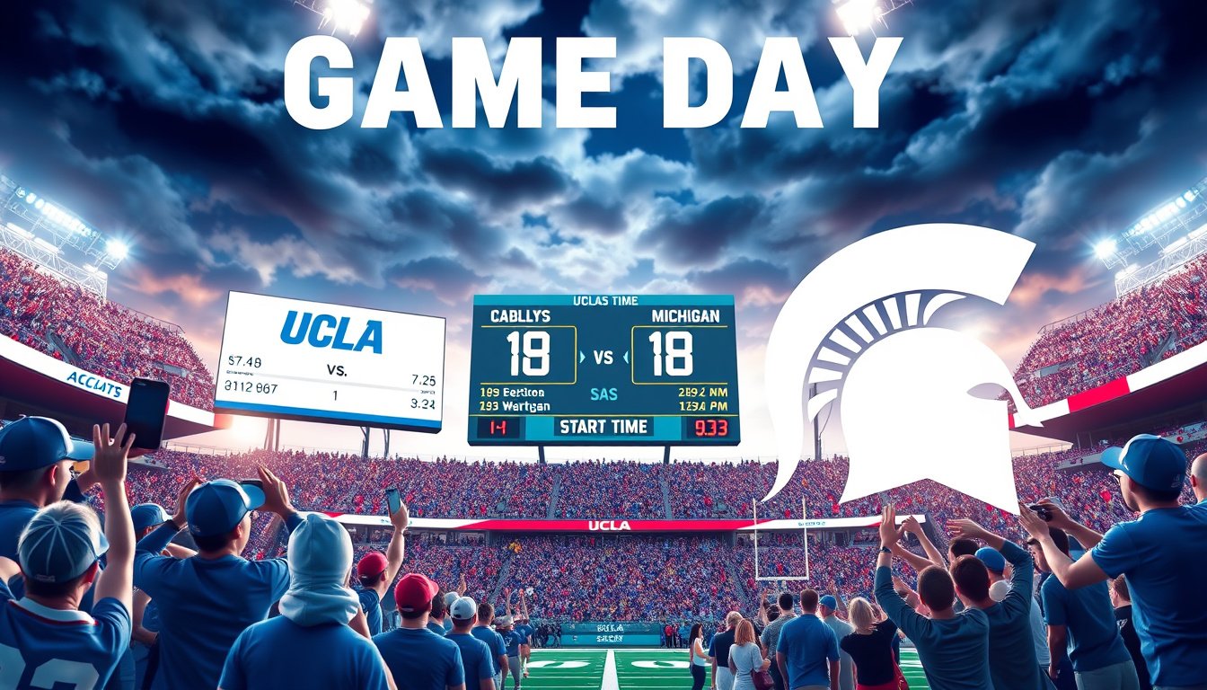 Game Day Showdown: Analyzing Predictions, Odds, and Start Time for UCLA vs. Michigan State