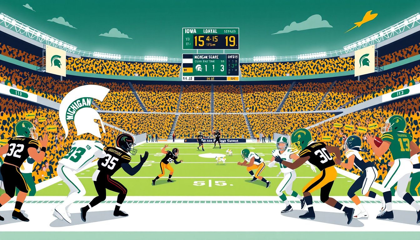 Game Day Showdown: Follow the Michigan State Spartans vs. Iowa Hawkeyes – Live Updates, Score Analysis, and Viewing Guide!